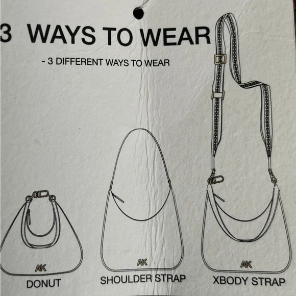 Anne Klein Simone Convertible Shoulder Hobo Bag w/ Coin Purse Chestnut Brown NWT - Picture 5 of 13